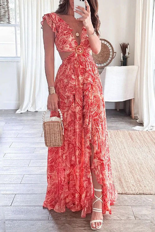 Rowangirl  Summer Fashion Print Long Dress