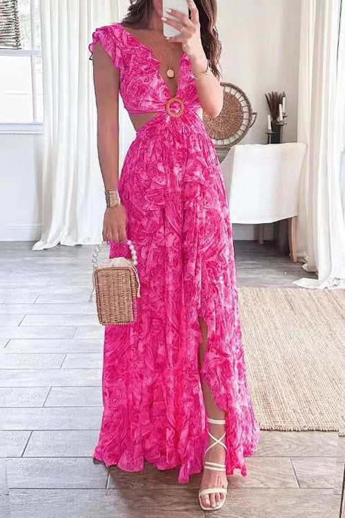Rowangirl  Summer Fashion Print Long Dress