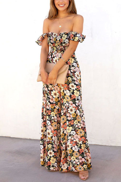 Rowangirl Fashion Casual Loose Floral Camisole Jumpsuit