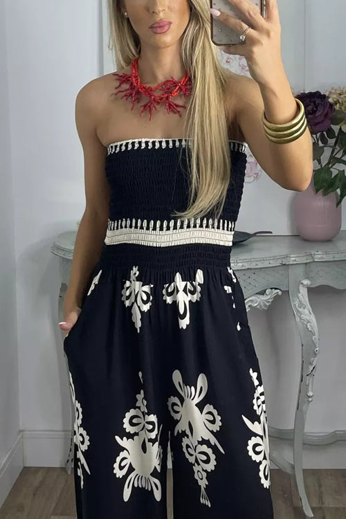 Rowangirl Printed Wrap Jumpsuit