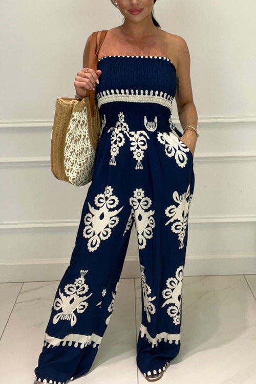Rowangirl Printed Wrap Jumpsuit