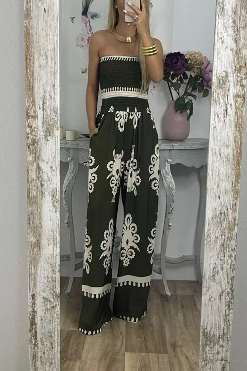 Rowangirl Printed Wrap Jumpsuit