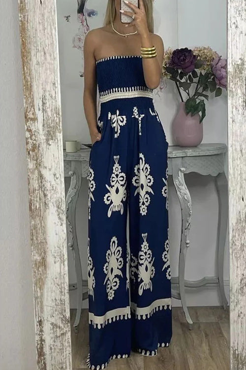 Rowangirl Printed Wrap Jumpsuit