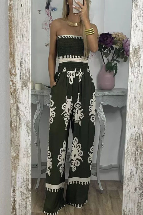 Rowangirl Printed Wrap Jumpsuit