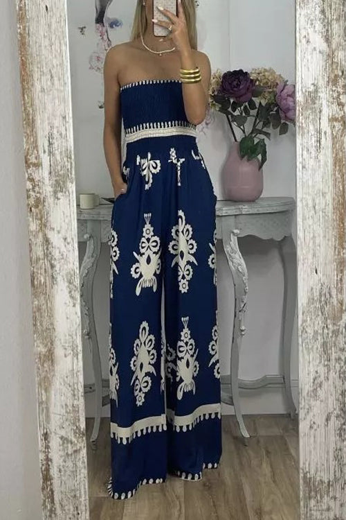 Rowangirl Printed Wrap Jumpsuit