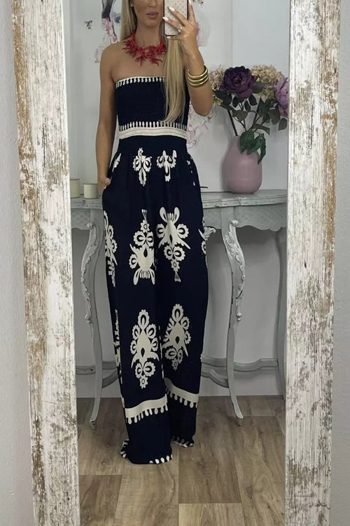 Rowangirl Printed Wrap Jumpsuit