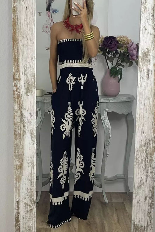 Rowangirl Printed Wrap Jumpsuit