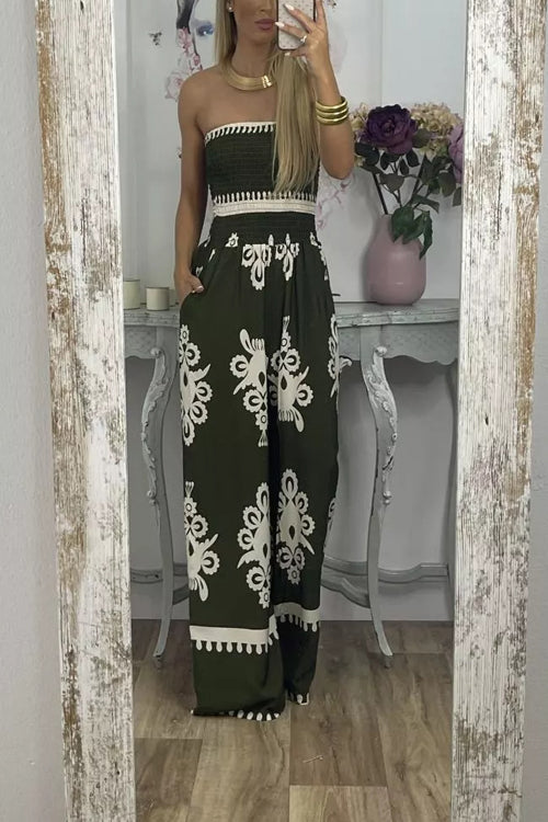 Rowangirl Printed Wrap Jumpsuit