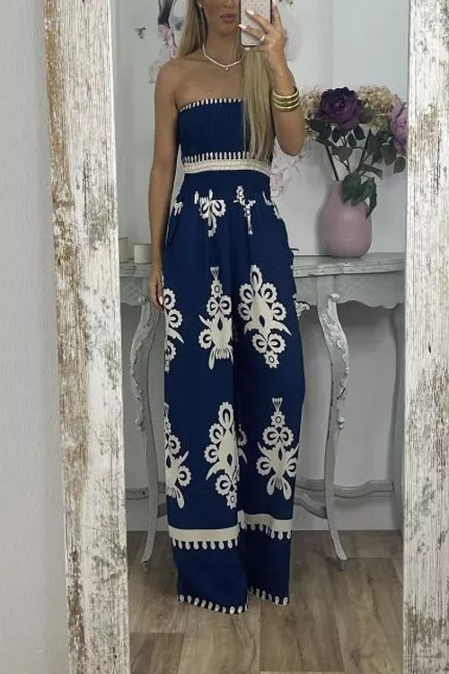 Rowangirl Printed Wrap Jumpsuit