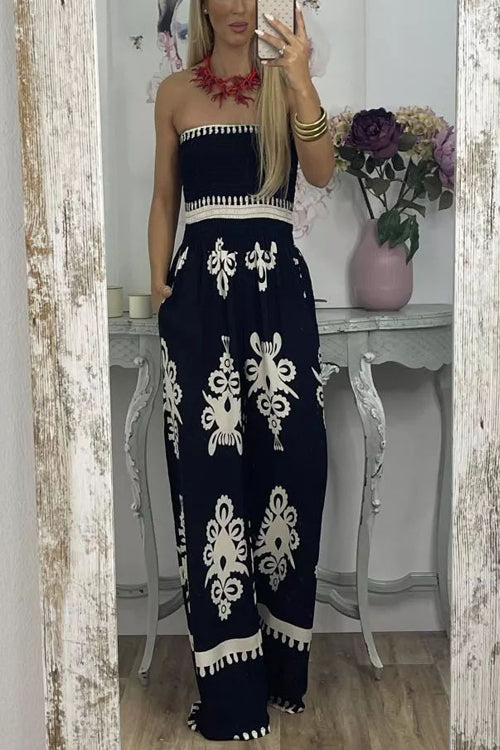 Rowangirl Printed Wrap Jumpsuit