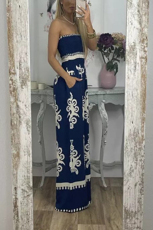 Rowangirl Printed Wrap Jumpsuit