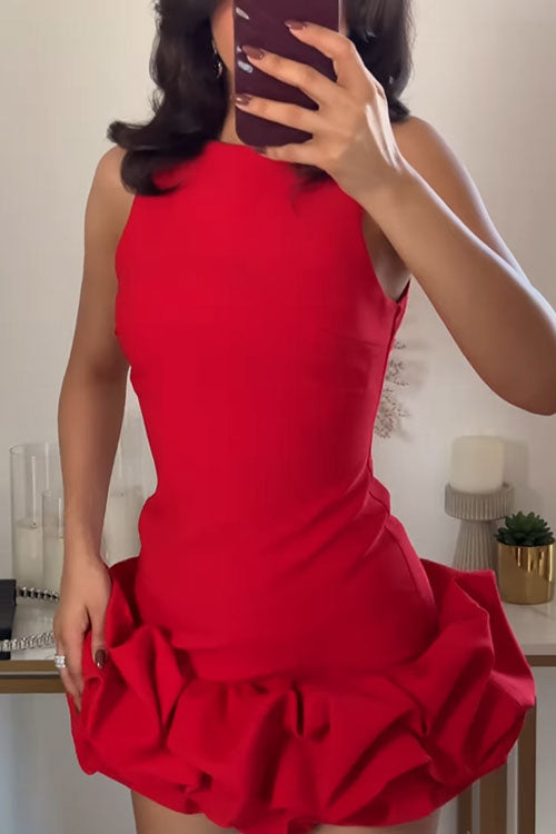 Rowangirl Ruffled Halter Sleeveless Dress