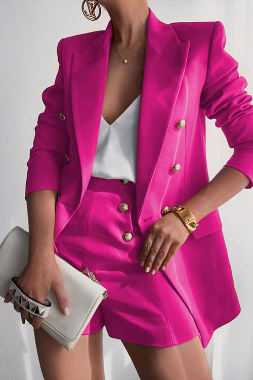 Rowangirl Casual Jacket Shorts Suit And Elegant Two-Piece Set