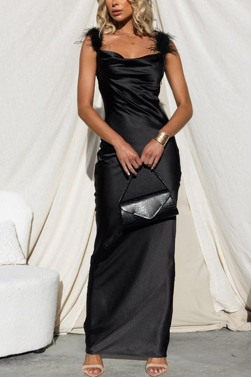 Rowangirl  Suspender Feather Dress