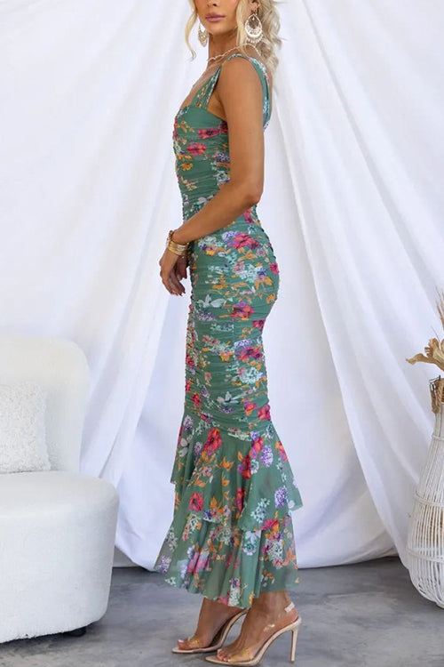 Rowangirl Fashionable Resort Zipper Printed Slim Dress