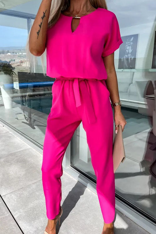 Rowangirl Fashion Solid Color Jumpsuit