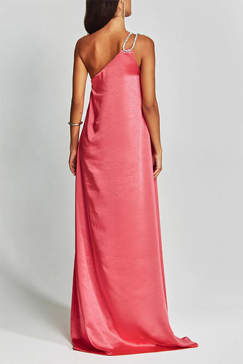 Rowangirl Satin Off-Shoulder Long Dress