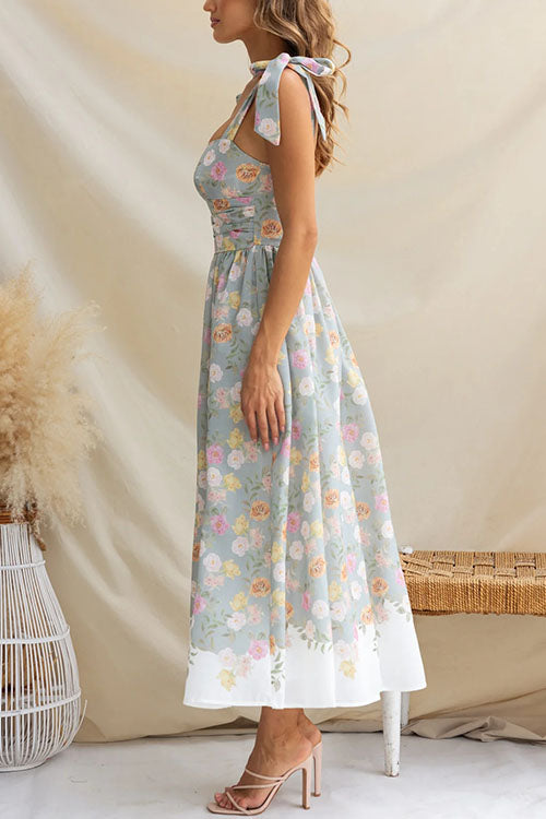 Rowangirl   Holiday Floral Waist Suspender Dress