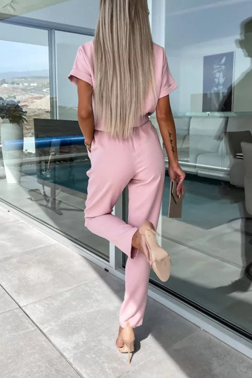 Rowangirl Fashion Solid Color Jumpsuit