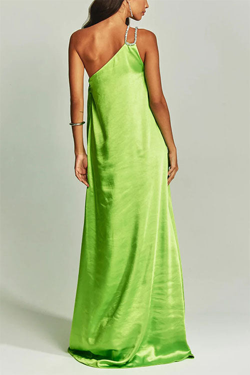 Rowangirl Satin Off-Shoulder Long Dress