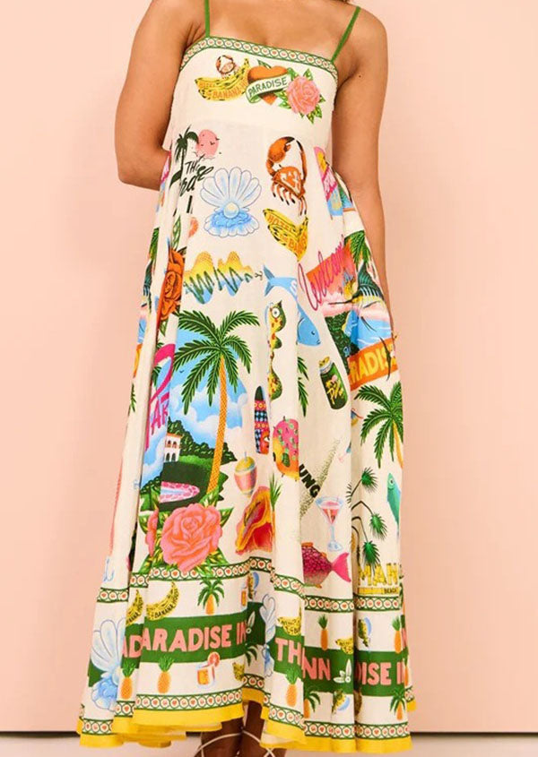 Rowangirl  Sling Resort Print Dress