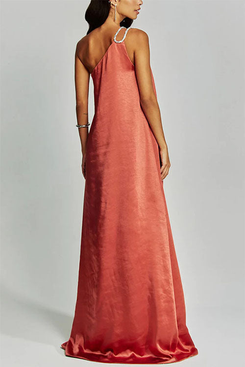 Rowangirl Satin Off-Shoulder Long Dress