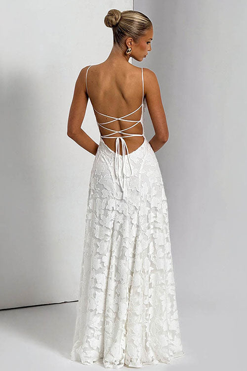 Rowangirl   Backless Evening Dress With Suspenders