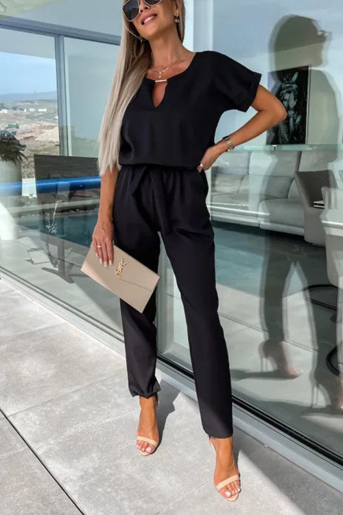 Rowangirl Fashion Solid Color Jumpsuit