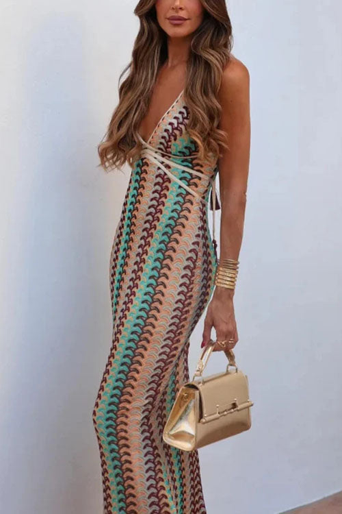 Rowangirl  Crocheted Floral Suspender Long Skirt