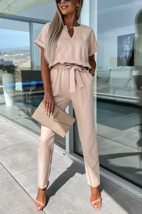 Rowangirl Fashion Solid Color Jumpsuit