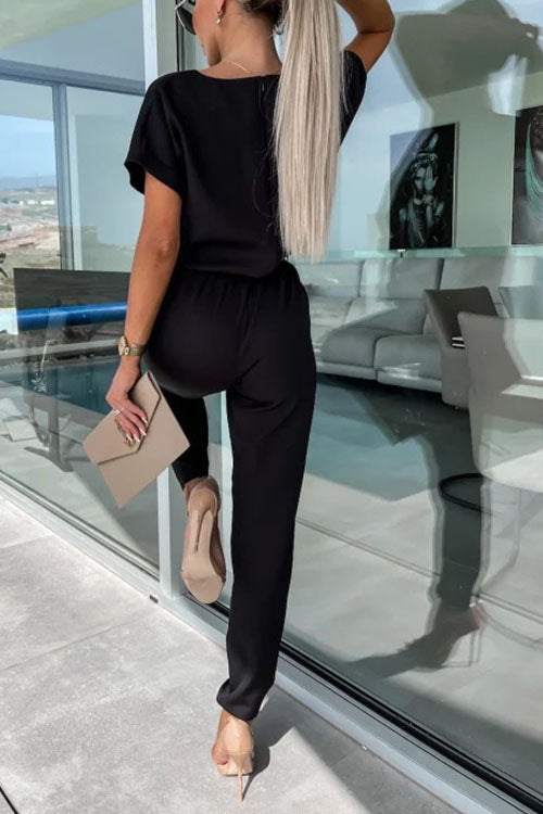 Rowangirl Fashion Solid Color Jumpsuit