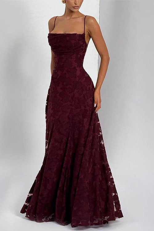 Rowangirl   Backless Evening Dress With Suspenders