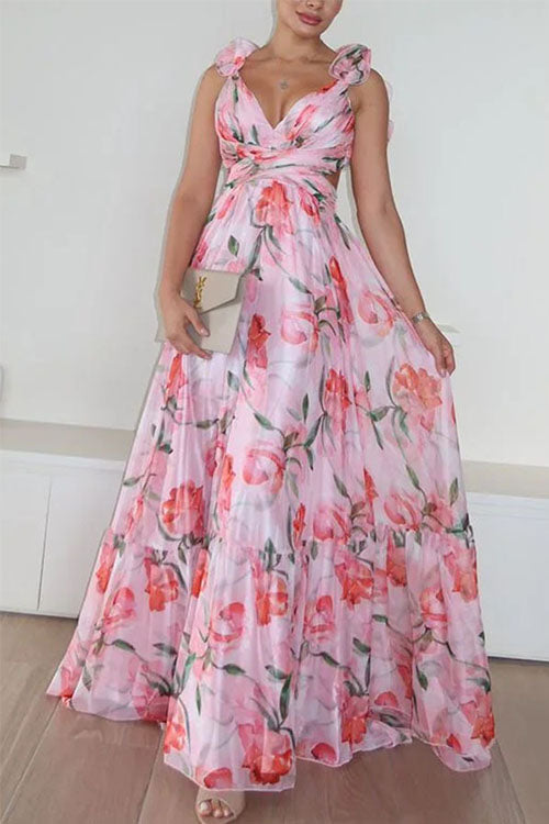Rowangirl  Ruffled Print Dress