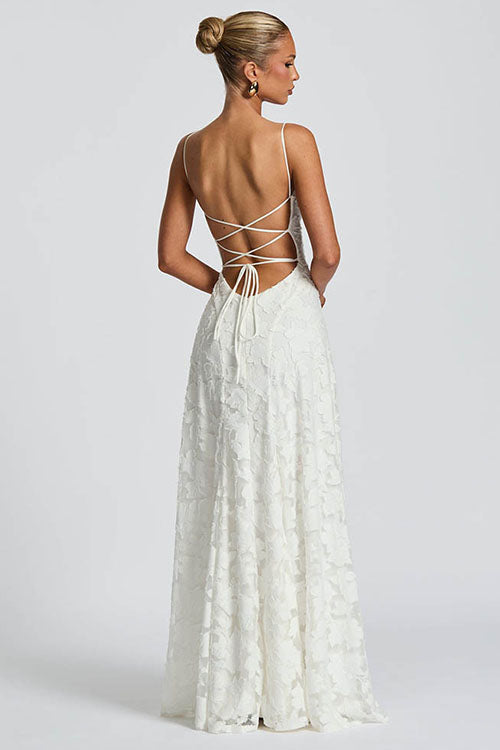 Rowangirl   Backless Evening Dress With Suspenders