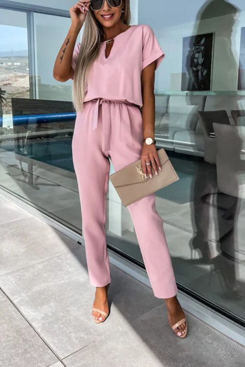 Rowangirl Fashion Solid Color Jumpsuit