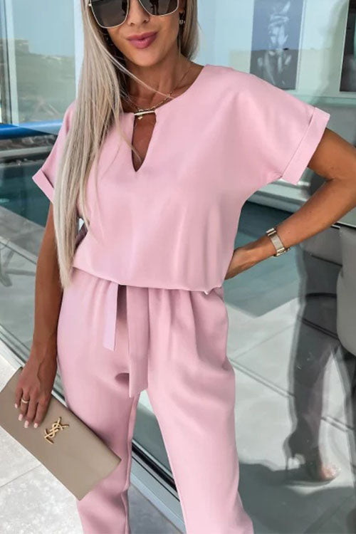Rowangirl Fashion Solid Color Jumpsuit