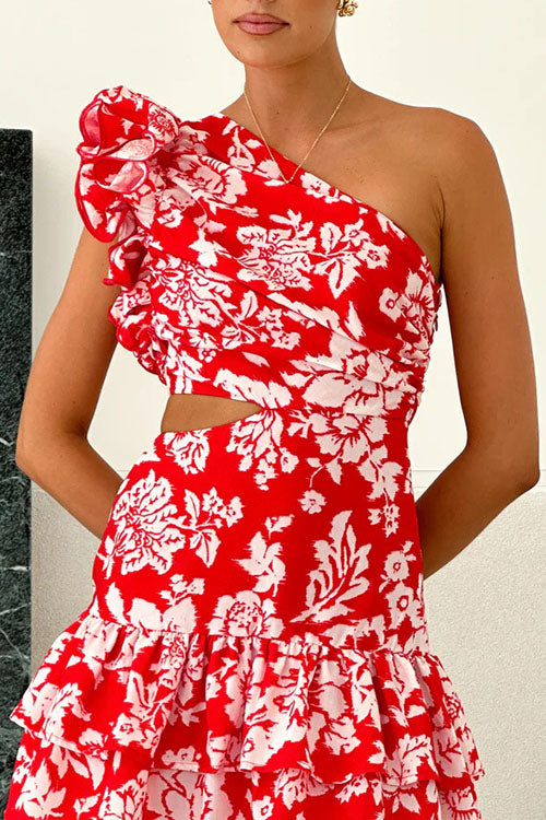 Rowangirl Off-the-shoulder Ruffled Short Dress