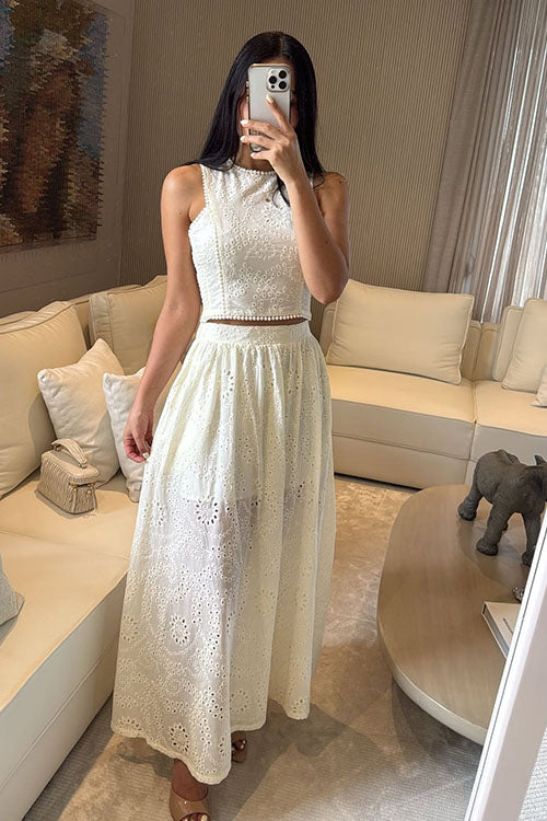 Rowangirl Vest Lace Skirt Suit