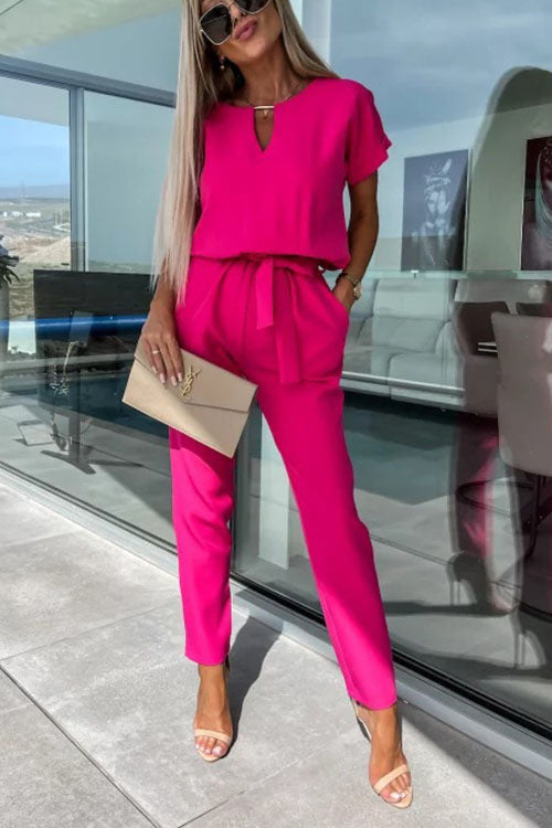 Rowangirl Fashion Solid Color Jumpsuit