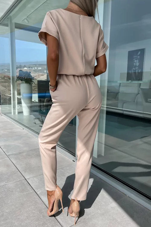 Rowangirl Fashion Solid Color Jumpsuit