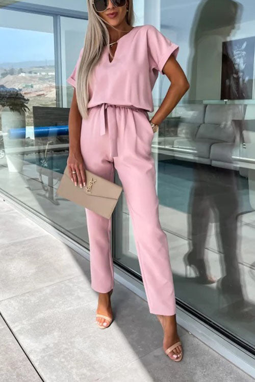Rowangirl Fashion Solid Color Jumpsuit
