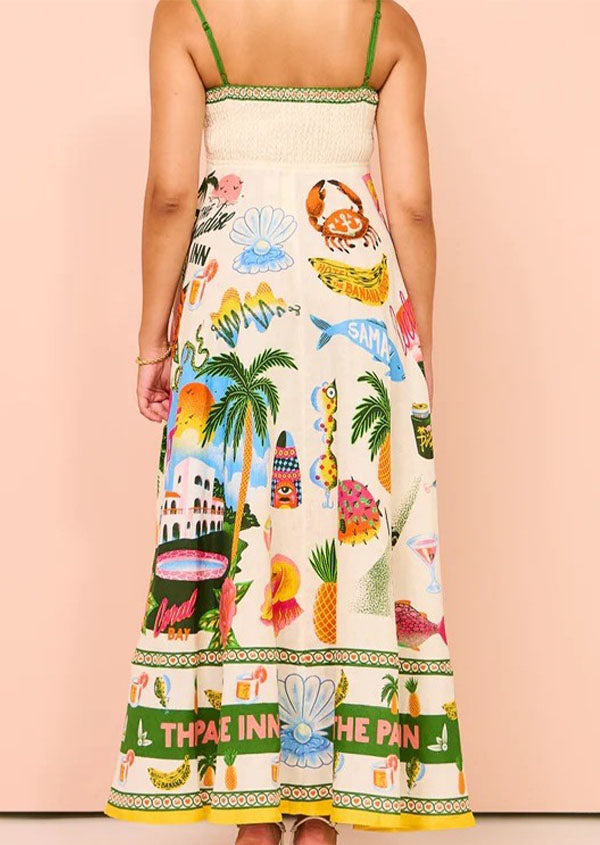 Rowangirl  Sling Resort Print Dress