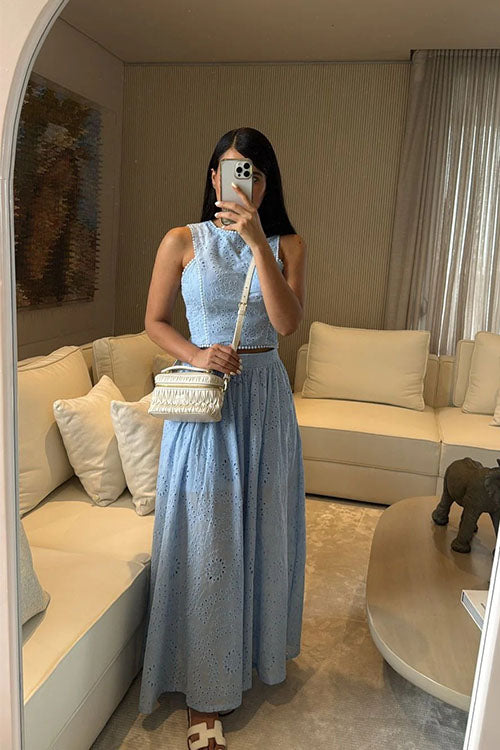 Rowangirl Vest Lace Skirt Suit
