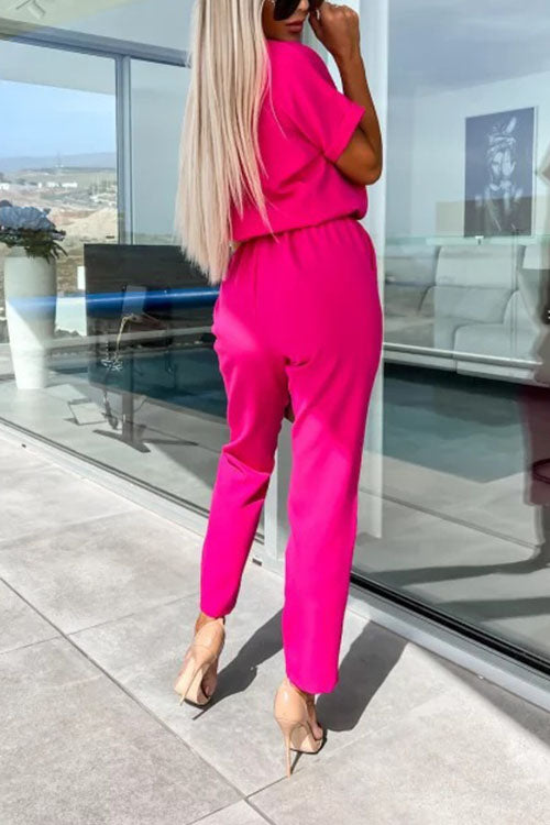 Rowangirl Fashion Solid Color Jumpsuit