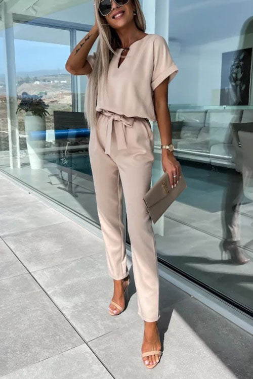 Rowangirl Fashion Solid Color Jumpsuit