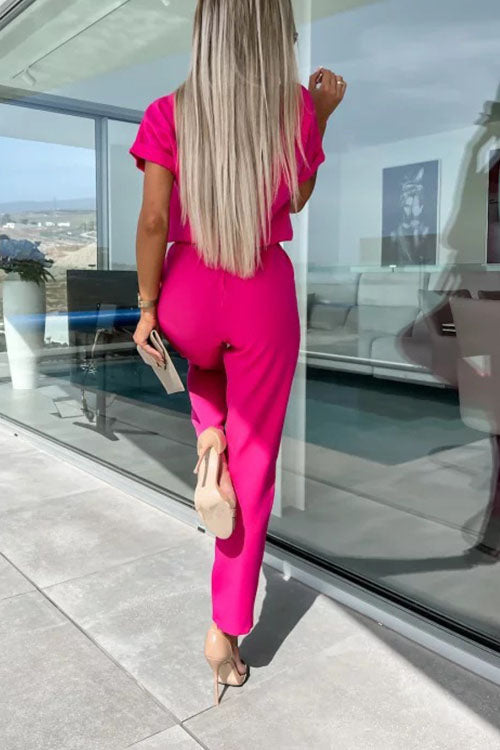 Rowangirl Fashion Solid Color Jumpsuit
