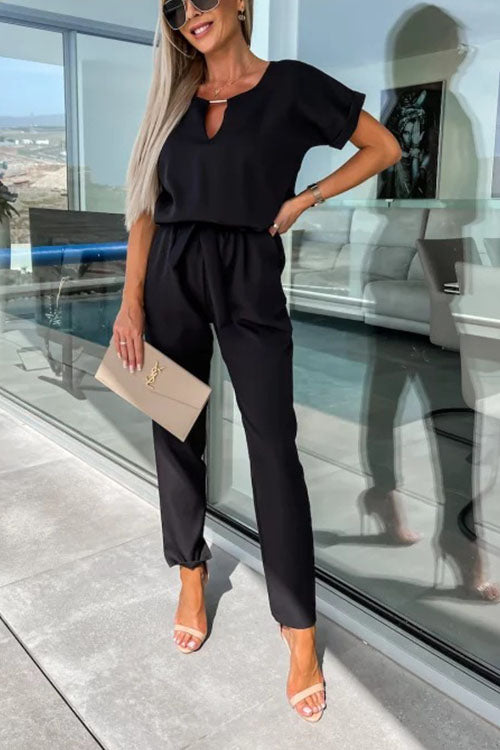 Rowangirl Fashion Solid Color Jumpsuit