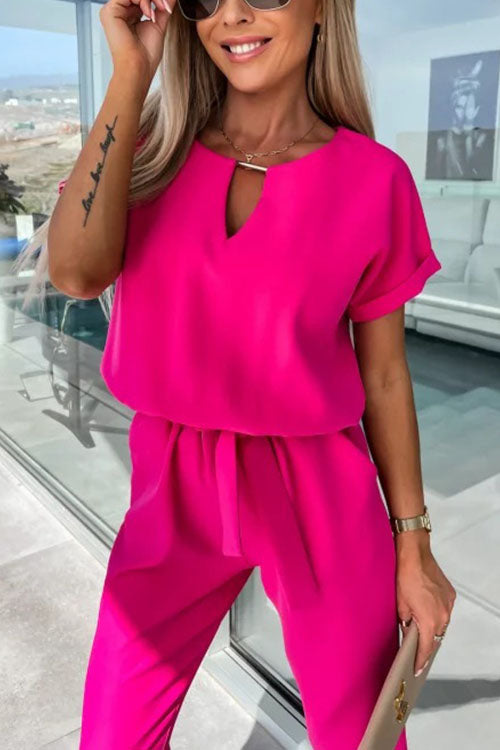 Rowangirl Fashion Solid Color Jumpsuit