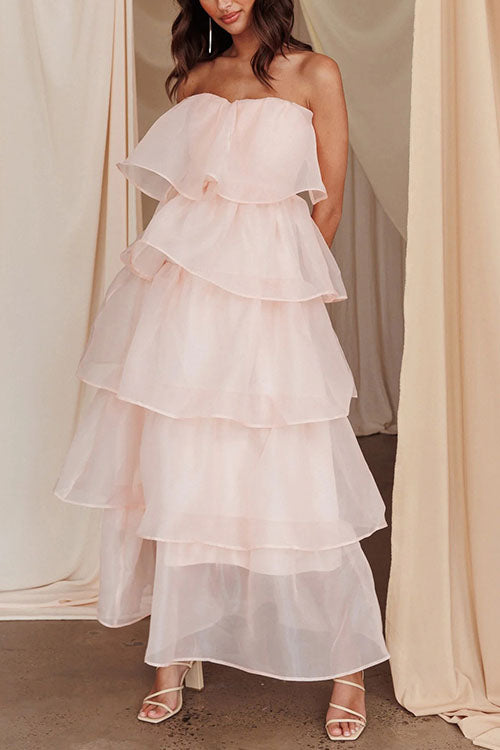 Rowangirl  Mesh Strapless Backless Dress