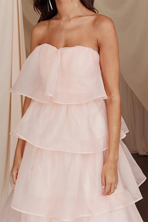 Rowangirl  Mesh Strapless Backless Dress